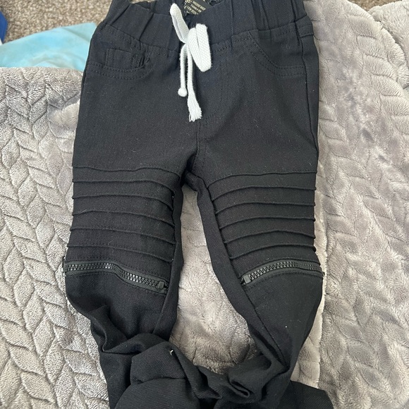 Like an Angel Black Kids Joggers with Ribbed Detail - Picture 1 of 3